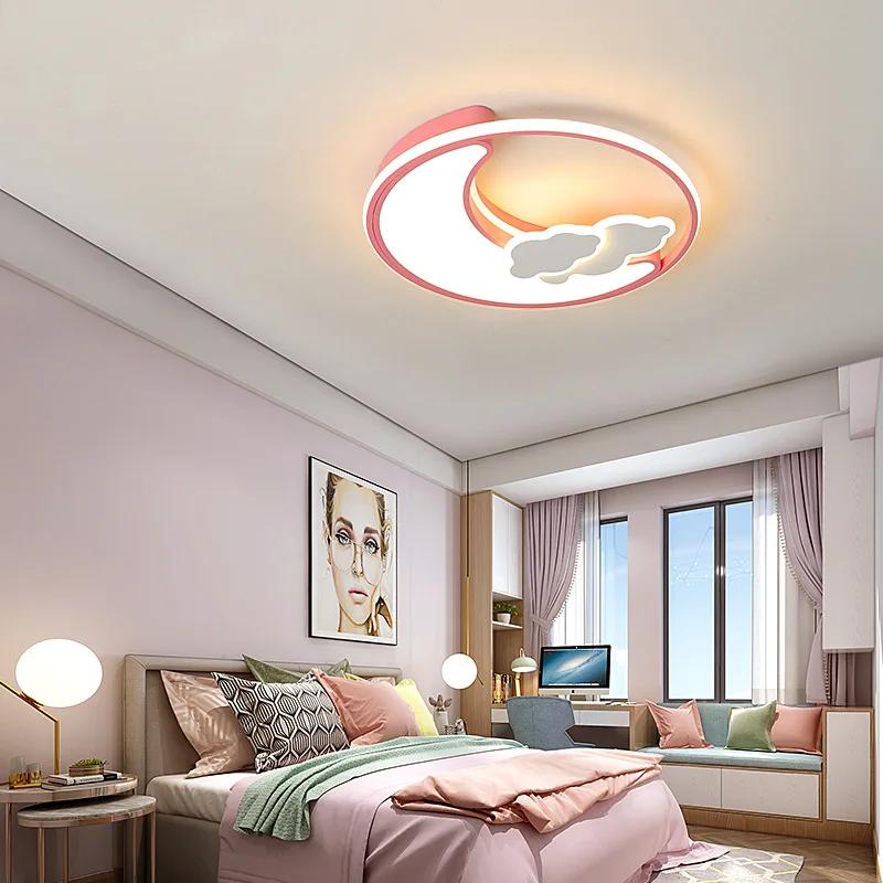 Children's room lamp led ceiling lamp cartoon boy girl room lamp warm and romantic princess room net red bedroom decoration lamp