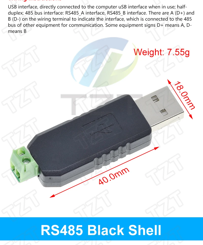 TZT TTL Turn To RS485 Module Hardware Automatisches Flow Control Modul Serielles UART Level Gegenseitige Konvertierung Stromversorgungsmodul – Detail 6