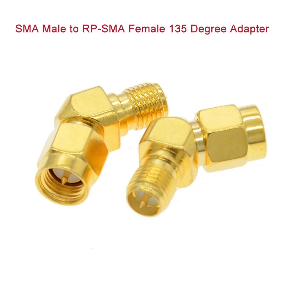 10 PCS/lot 45 Degree Adapter Connector for FPV Race Goggle Antenna Converter S SMA Male to RP-SMA Female 135 Degree Adapter