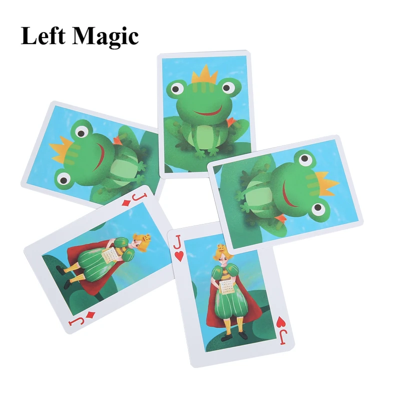 Frog To Prince Cards Magic Tricks Close Up Street Stage Magic Props  Illusion Accessories Gimmick Mentalism Comedy