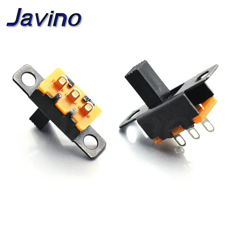 20-200szt 50V 0.5 A Mini rozmiar Czarny przełącznik suwakowy SPDT do majsterkowania Projekty elektroniczne SS12F15 Przełącznik on-off Uchwyt 6mm