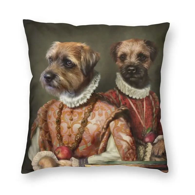 

Luxury Border Terrier Dog Portrait Throw Pillow Cover Decoration Animal Art Cushion Cover 45x45 Pillowcover for Living Room