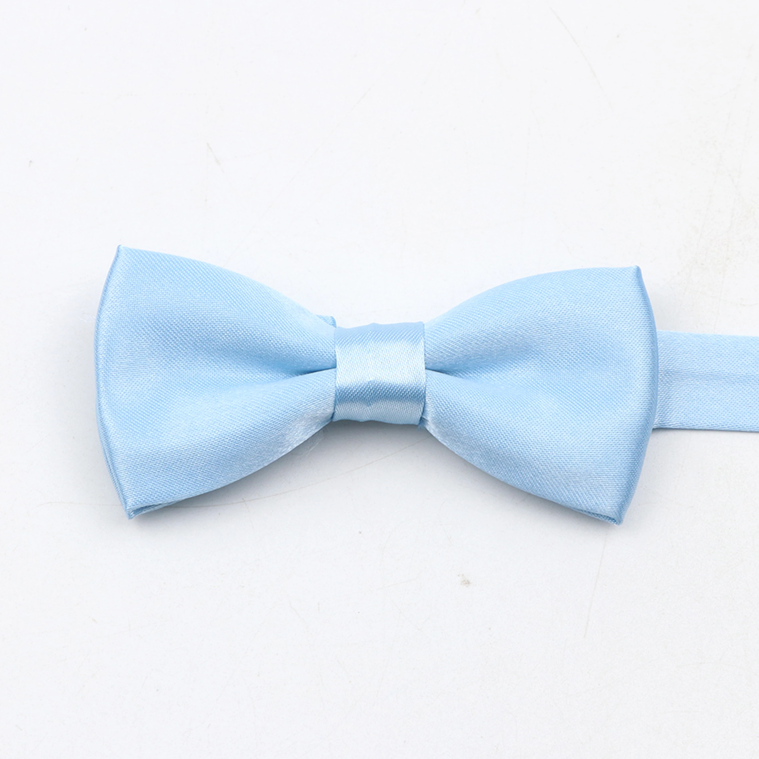 New Light Candy Color Kids Bow Tie Pink Beige Blue Satin Child Pet Small Butterfly Wedding Party Dinner Cravat Accessory Gift