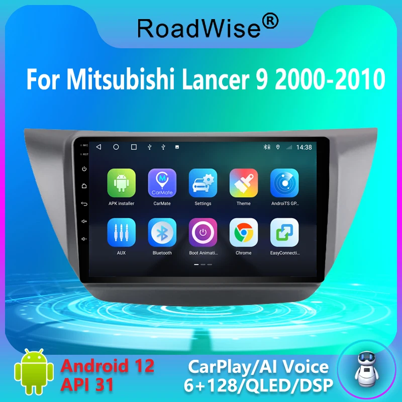 

8+256 Android 12 Car Radio Carplay For Mitsubishi Lancer 9 CS 2000 - 2009 2010 Multimedia 4G Wifi GPS DVD 2 Din Autoradio Stereo