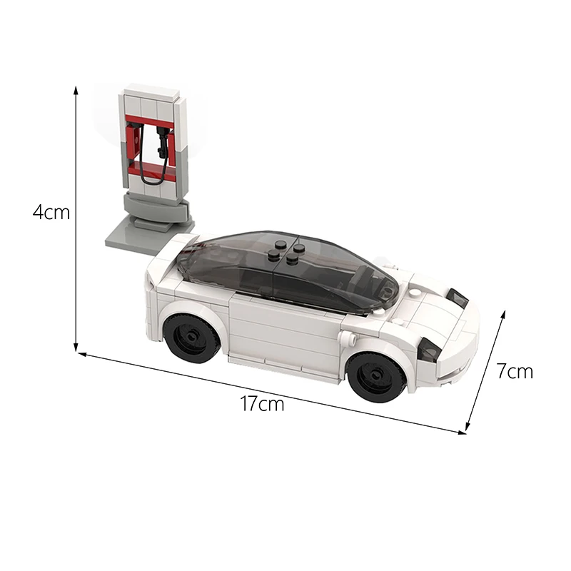 Brickexhaus- décennie s de construction de véhicules électriques pour enfants, modèle de voiture technique, chargement Pys, champion de vitesse de la ville, jouets de bricolage, cadeau de Noël, 3