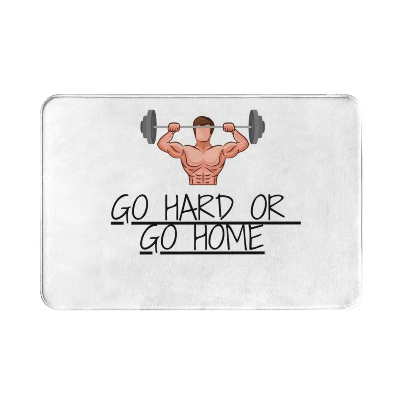 Go Hard Or Go Home Carpet Mat Rug Cushion Soft Non-Slip Strength Gym 7did Workout Bodybuilding Training