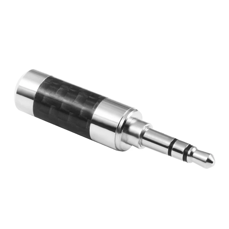 3.5mm Connector 3 Pole Stereo Male Jack Rhodium-plated Pure Copper 3.5 Audio Plug Connector DIY Solder Adapter for 4mm Cable