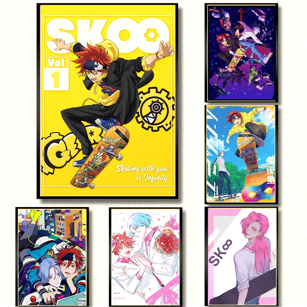 Anime Figure SK8 The Infinity Anime Posters Skateboard Sport Canvas Painting Wall Art Poster Home Decoration Kawaii Room Decor