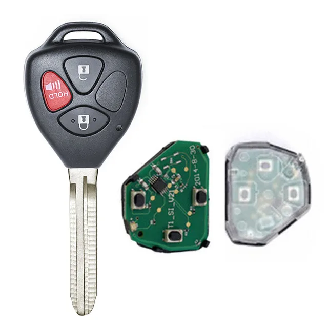 Keyecu MDL B42TA 3 Buttons 433MHz 4D67 Chip Remote Car Key Fob for Toyota Hilux Vigo Fortuner 4Runner 2011 2010 2009 2008 2007