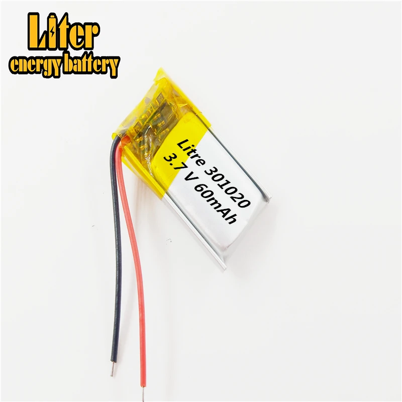 3.7V lithium polymer battery 3.7V battery 031020 301020 60MAH MP3/MP4 Bluetooth