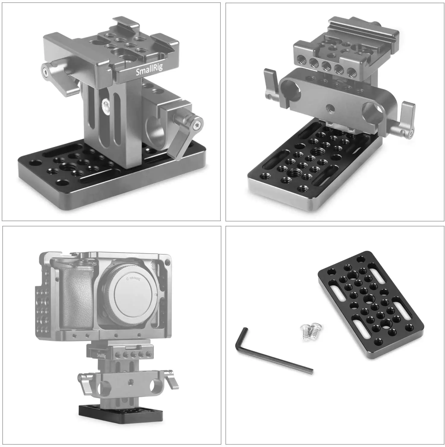 SmallRig Switching Plate Camera Mounting Cheese Plate for Railblocks Dovetails and Short Rods (Longer Version) - 1598