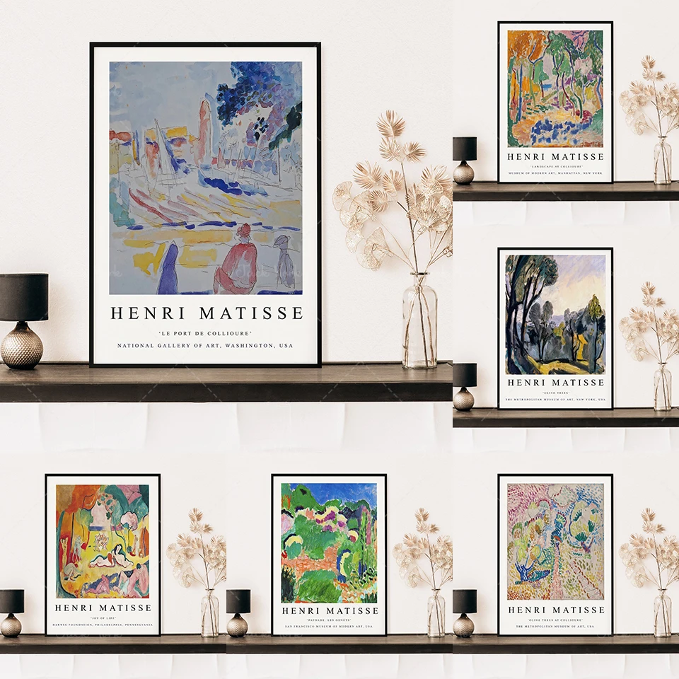 Henri Matisse Exhibition Poster, Gallery Quality Art, Landscape Near Collioure, Matisse Print, Expressionism, Wall Art Decor