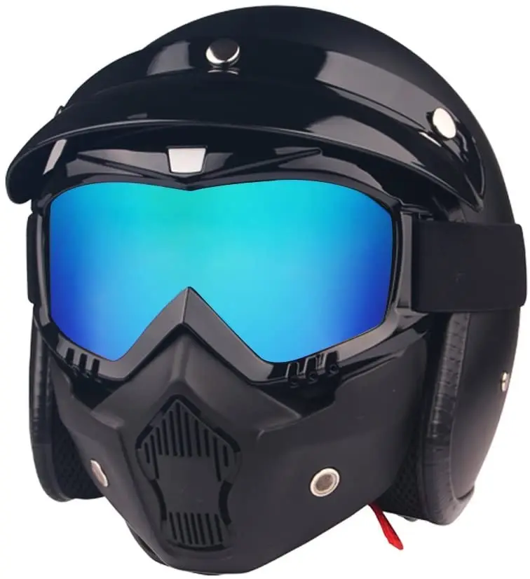 Motorcycle Shark Helmet Goggles Motocross Helmet Glasses Retro Windproof Open face  Helmets Goggles Mask