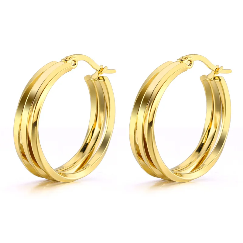 

AsJerlya Brand Metal Elegant Hoop Earring Woman 2021 New Vintage Gold Color Cheap Korean Statement Earrings Accessories Brincos