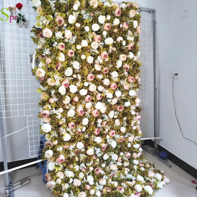 

SPR roll up flower wall Artificial wedding occasion backdrop arrangement home decorations free shipping