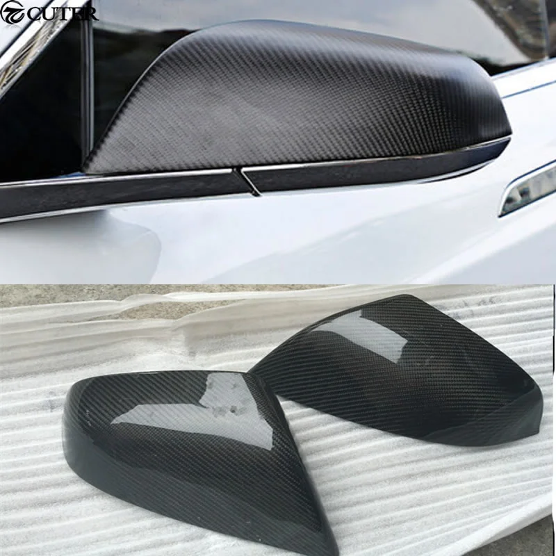 

Model x Replacement Carbon Fiber Side Mirror Covers Auto Car Mirror Caps for Tesla Model x