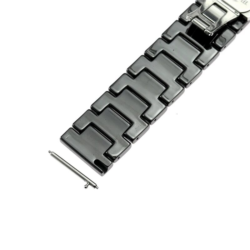 Ceramic strap 20 22 mm chain bracelet for xiaomi Amazfit Samsung Gear s3 S2 strap Galaxy Watch 46 42 45 mm sport watchbands belt