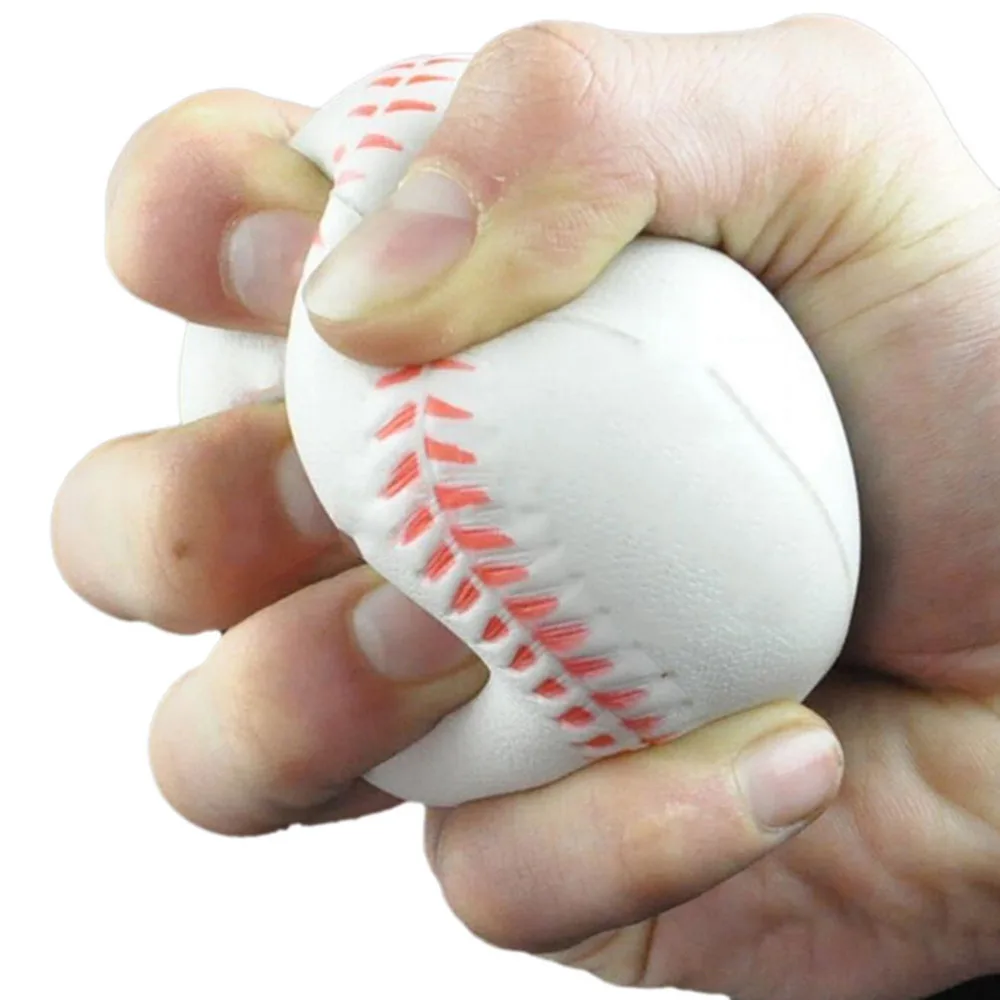 1pc Hand Wrist Foam Ball Baseball Style Stress Relief Ball Baseball Exercise Stress Relief Relaxation Squeeze Soft