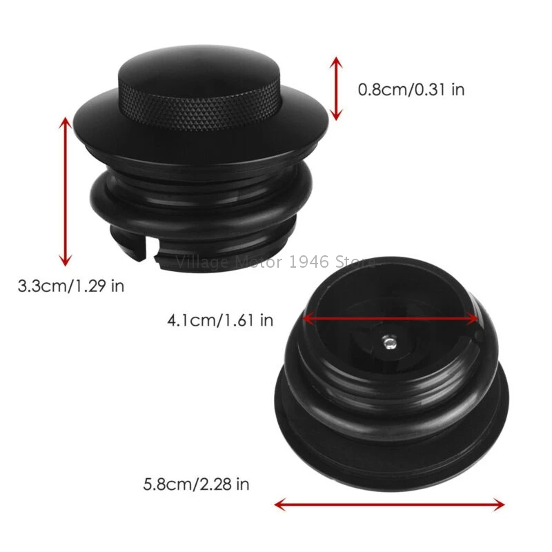 Motorcycle Left Right Aluminum  Screw-In Flush Mount  Pop Up Vented Fuel Tank Gas Cap for Harley Touring Road King Softail Dyna