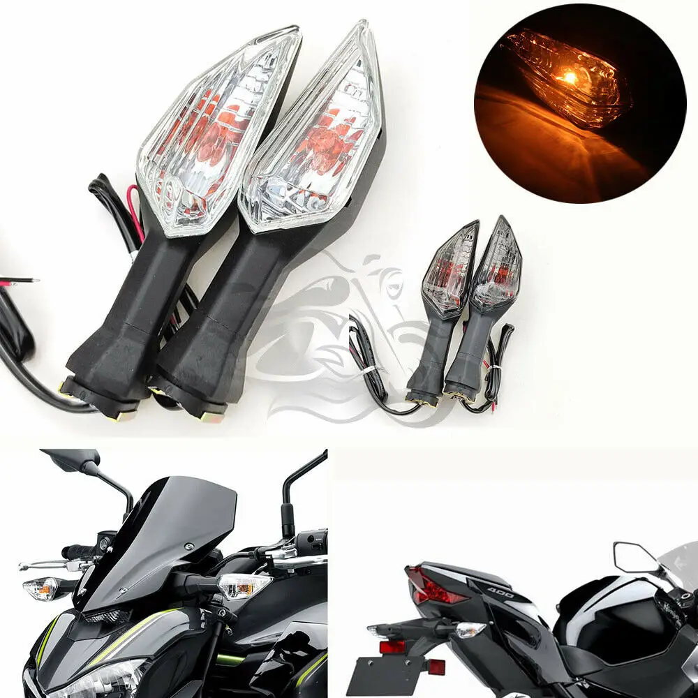 Motorcycle Turn Signal Lights Indicator Fit for KAWASAKI Versys KLE650 KLZ1000 VERSYS-X 300 Z400 Z650 Z750 Z900 Z1000 ER6N KLR