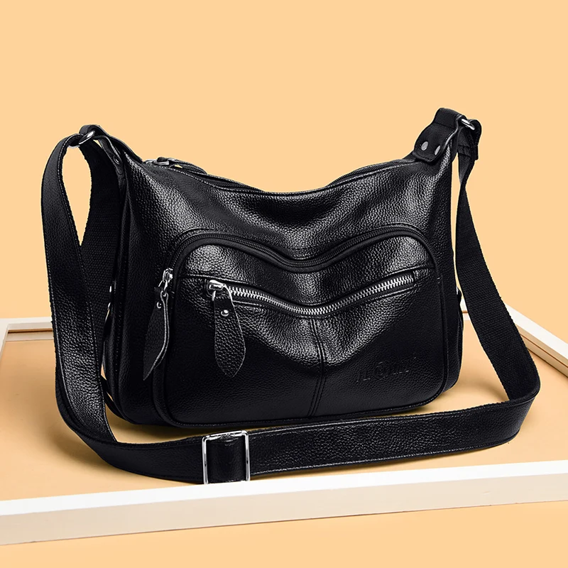 Luxury Handbags Women Bags Designer Female Soft Leather Shoulder Bag Vintage Ladies Hand Bags Casual Boston Tote Bag Sac A Main