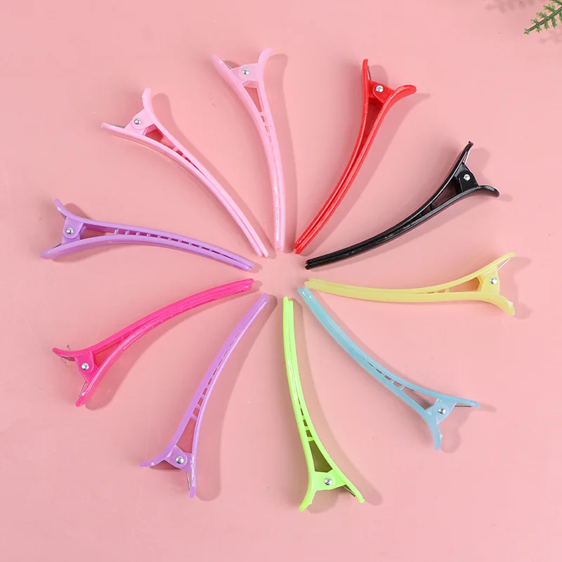 

10pcs Professional Basic Hair Grip Clips Plastic Salon Styling Duckbill Clip Hairdressing Sectioning Cutting Hair Clamps Clip