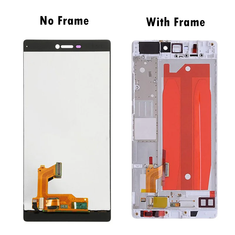 Tested For Huawei P8 LCD Display Touch Screen with Frame For HUAWEI P8 GRA L09 GRA-UL00 LCD Display Screen Replacement Parts