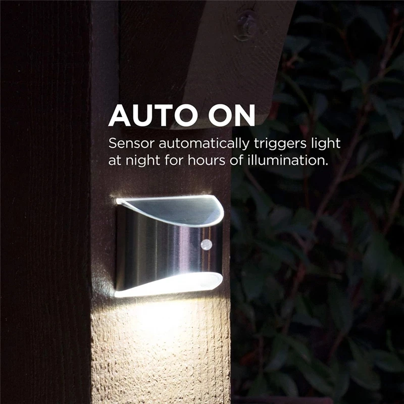 Solar Verlichting Outdoor Motion Sensor Nacht Wandlamp Rvs Waterdichte Energiebesparende Tuin Voordeur Yard Lamp