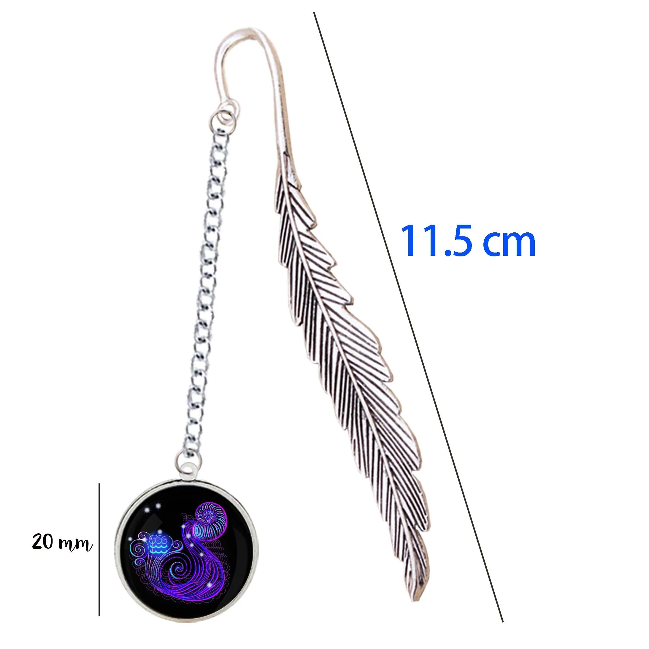 Fashion Galaxy 12 Constellation Metal Bookmark Design Zodiac Sign Horoscope Astrology Pendant For Reader Marque Page Mate Marker