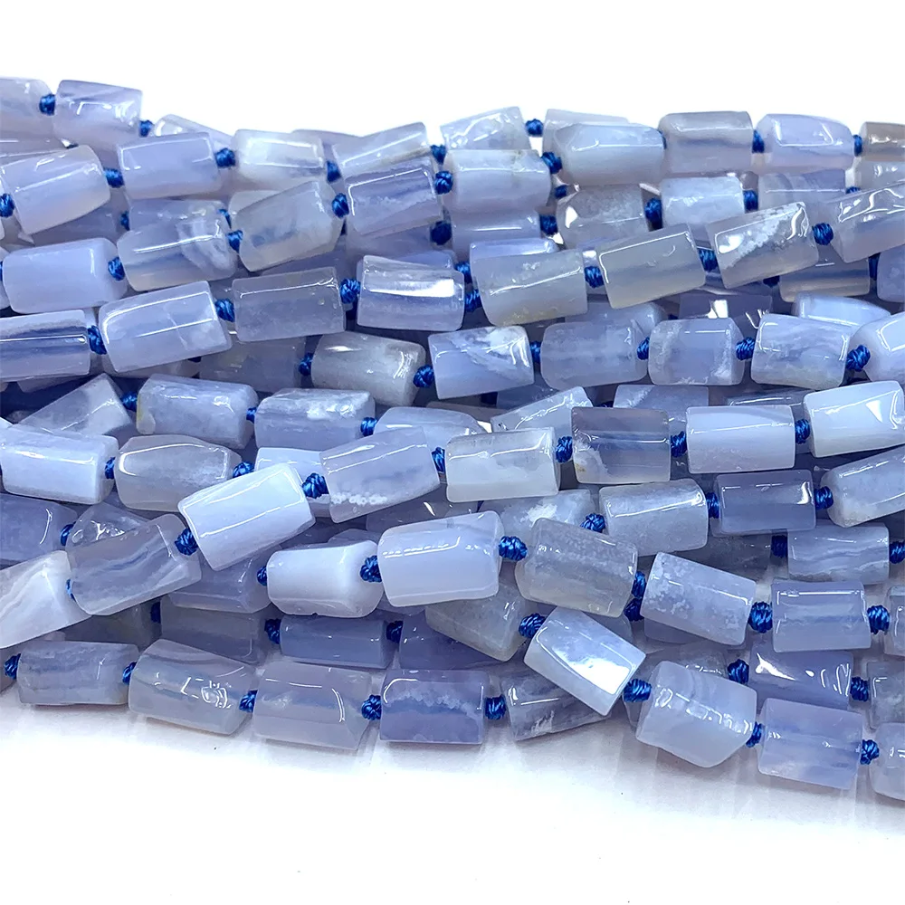 

Natural White Blue Chalcedony Nugget Free Form Smooth Loose Beads 07348