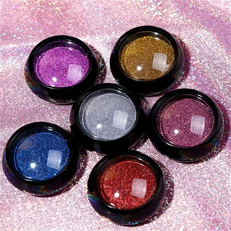 Holographics Powder Laser Nail Glitter Chrome Sequins Gel Polish Flakes for Nails Art Dust Decorations Manicure Pigment