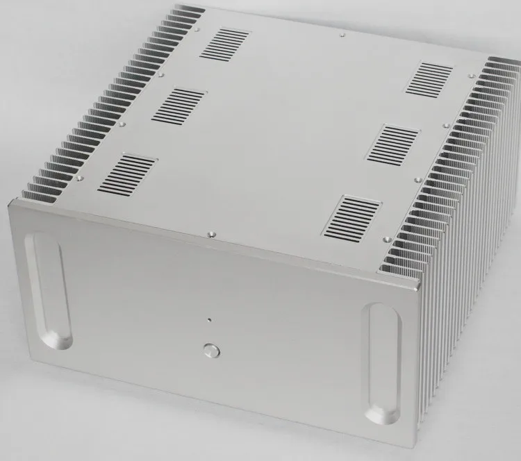 

D412 W413 H200 Luxury Sandblaste Pure Rear Chassis Power Amplifier Box DIY Aluminum Case DAC Enclosure Audio Cabinet Hifi PSU