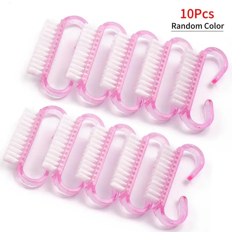 10 pz/set Nail Art spazzola per la pulizia strumento per la cura del Manicure detergente per Pedicure per polvere di Gel UV acrilico rimuovere il salone piccolo angolo