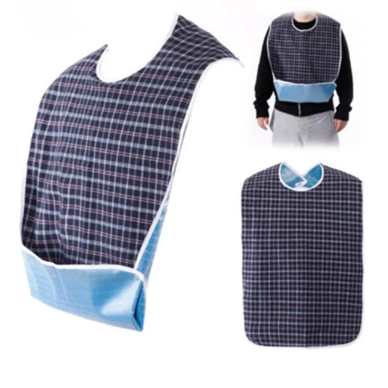 1 Pcs Old Man Apron Large Waterproof Adult Mealtime Bib Clothes Protector