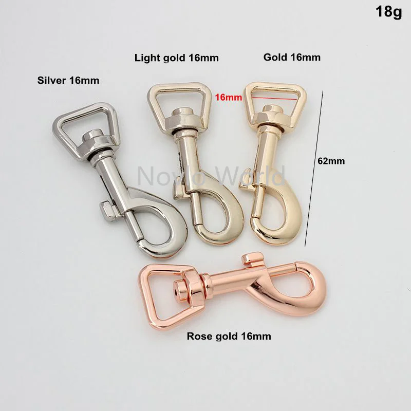 Nolvo World 12-16mm 7 colors Rainbow/Rose gold Alloy Metal Swivel Trigger Lobster Clasps Clip Snap Hooks Wholesale