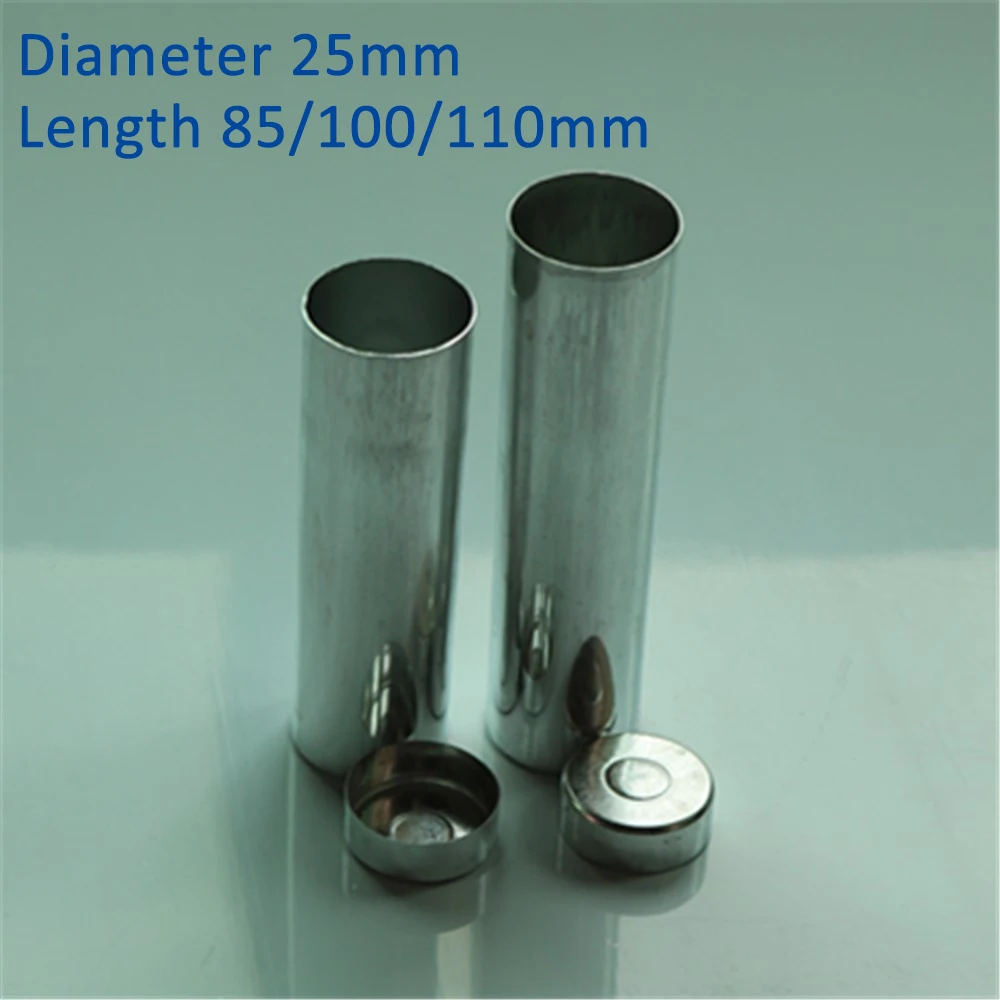 100PCS/Lot OD25*85/100/110mm  Aluminum Empty Tube Cartridges with Cover for Flexible Valplast Material