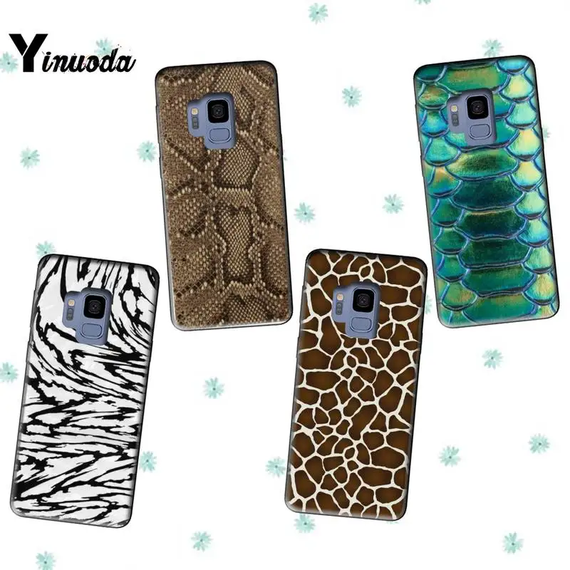 Yinuoda snake Skin Zebra or Leopard Crocodile  Soft Phone Case Capa for Samsung GALAXY S 5 6 7 8 9 10 20 PLUS S10-5G S10 E