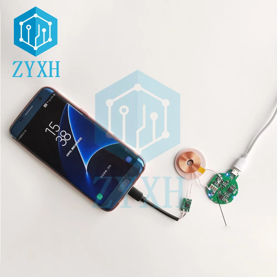 3W Mini Qi Wireless Charger Module Receiver PCBA Circuit Copper Coil Board Universal Charging For Samsung Huawei Xiaomi