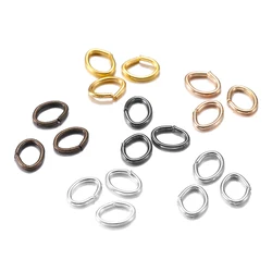 300pcs/lot 4 5 6 7mm Oval Jump Rings Split Rings Connectors For Diy Jewelry Finding Making Open Metal Rings Wholesale Supplies