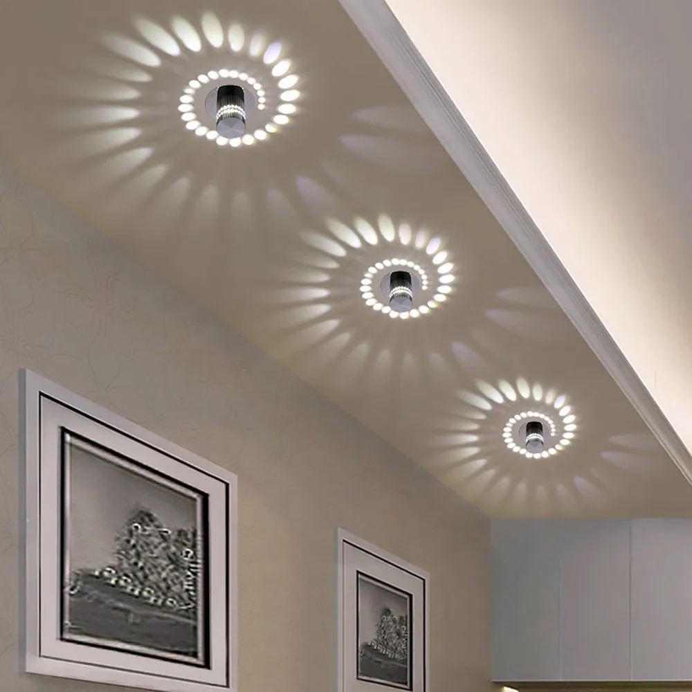 

LED Downlights Ceiling Lamp Wall Mounted Light 3W RGB High Bright Ceiling Wall Sconce Light for Bedroom Home Decor Indoor Lights