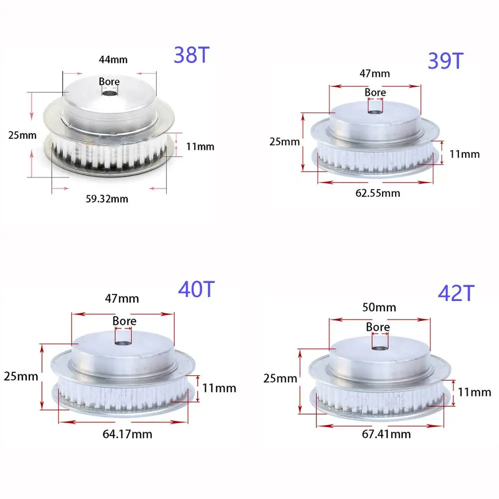1 szt. BF typ 29-48 zębów XL koło pasowe rozrządu szerokość szczeliny 11mm podziałka 5.08mm dla 10mm pasa CNC/silnik krokowy