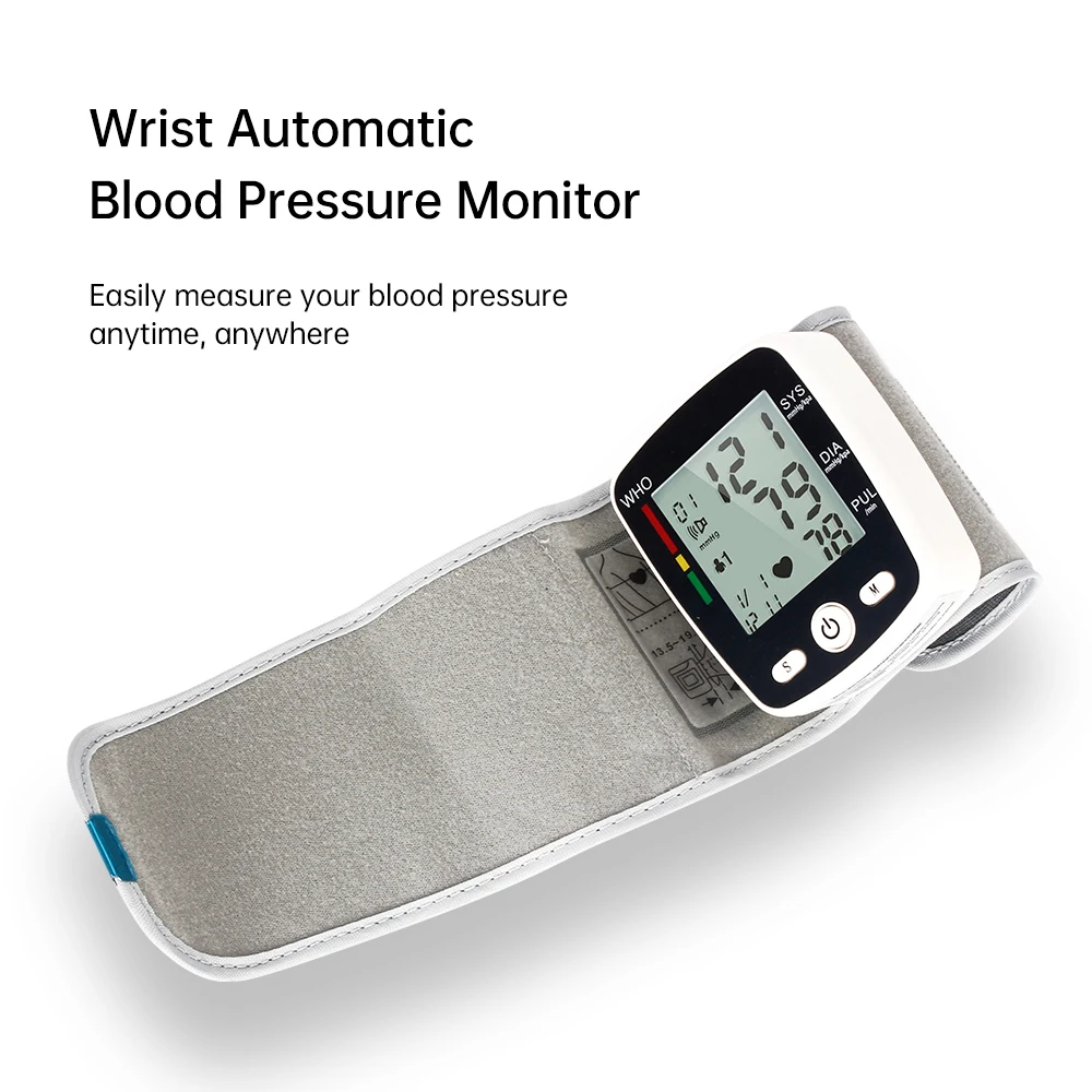 USB Rechargeable Wrist Blood Pressure Monitor Approved Russian English Voice Tonometer Best Automatic Digita Sphygmomanom