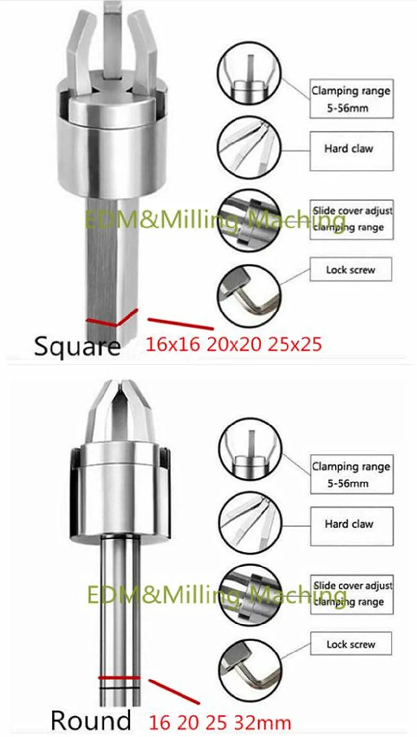 

Lathe Bar Puller Automatic Lathe Feeder Pull Clip Square Round Handle Steel Clamp 16x16mm 20x20mm 25x25mm 16mm 20mm 25mm 32mm