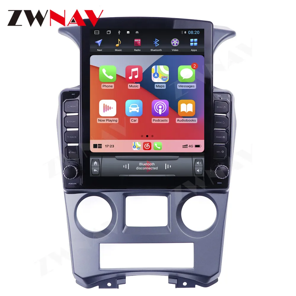 GPS Navi Android 13 4+64G Car DVD Player Auto Radio Multimedia Head Unit Tesla Screen For Kia Caren 2007 2008 2009 -2011 IPS