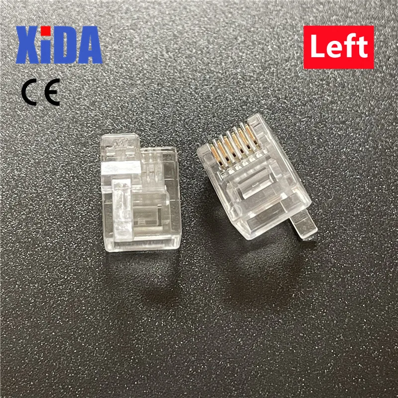 RJ11 RJ12 Connector 6P6C Left Buckle Cable Plug, Right Buckle Cable Plug, DIY EV3 NXT Cable Plug Crystal Head