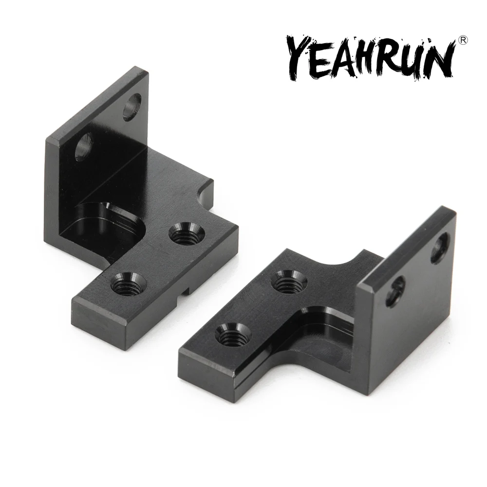 YEAHRUN 2Pcs Aluminum Alloy Servo Mount Plate for Axial SCX10 II 90046 90047 1/10 RC Crawler Car Upgrade Parts Accessories