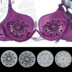 1 Pair Self Adhesive Sexy Products Nipple Cover Stickers Chest Pastie Breast Bras Rhinestone Nipple Accessories Padding