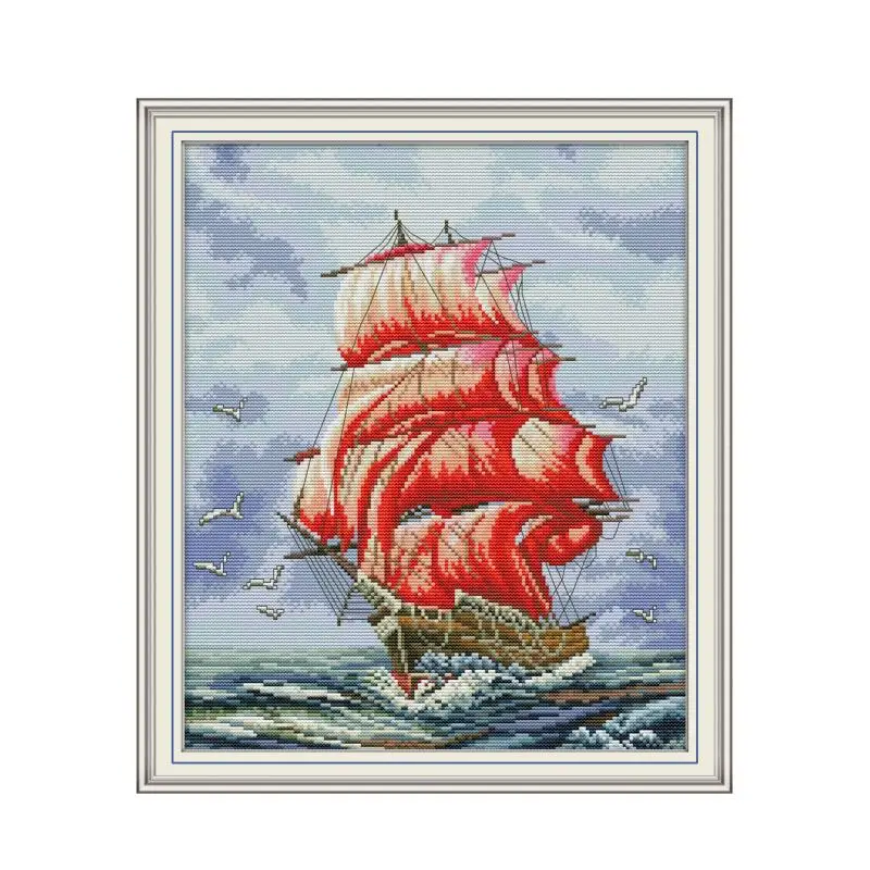 Everything is going smoothly 14 cross stitch kit aida 14ct 11ct count print canvas cross stitches   needlework embroidery DIY