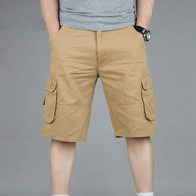 Men Cargo Shorts Army Hiking Military Men\'s Casual Short Pants Male Branded Clothing Loose Cotton Boys Shorts 2024 Summer