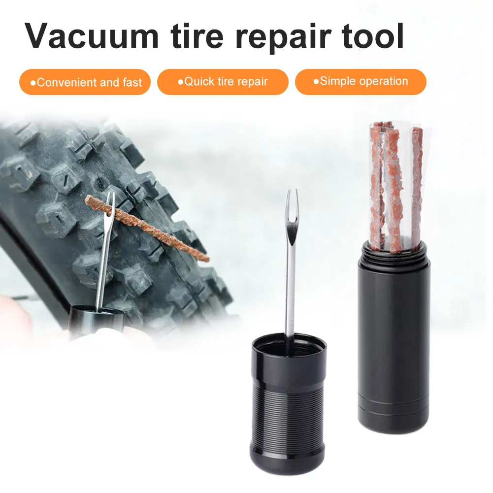 NEW Bicycle Tubeless Tire Repair Tool Tyre Drill Puncture for Urgent Glue Free Service Repair Optional 5 / 10PCS Rubber Stripes